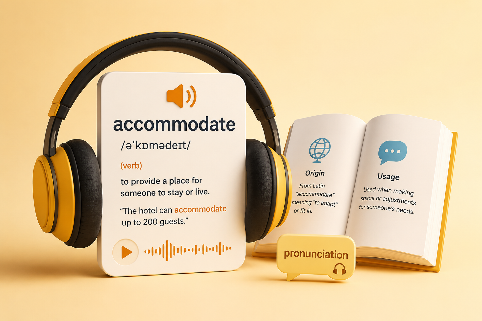 Real pronunciation, real words.